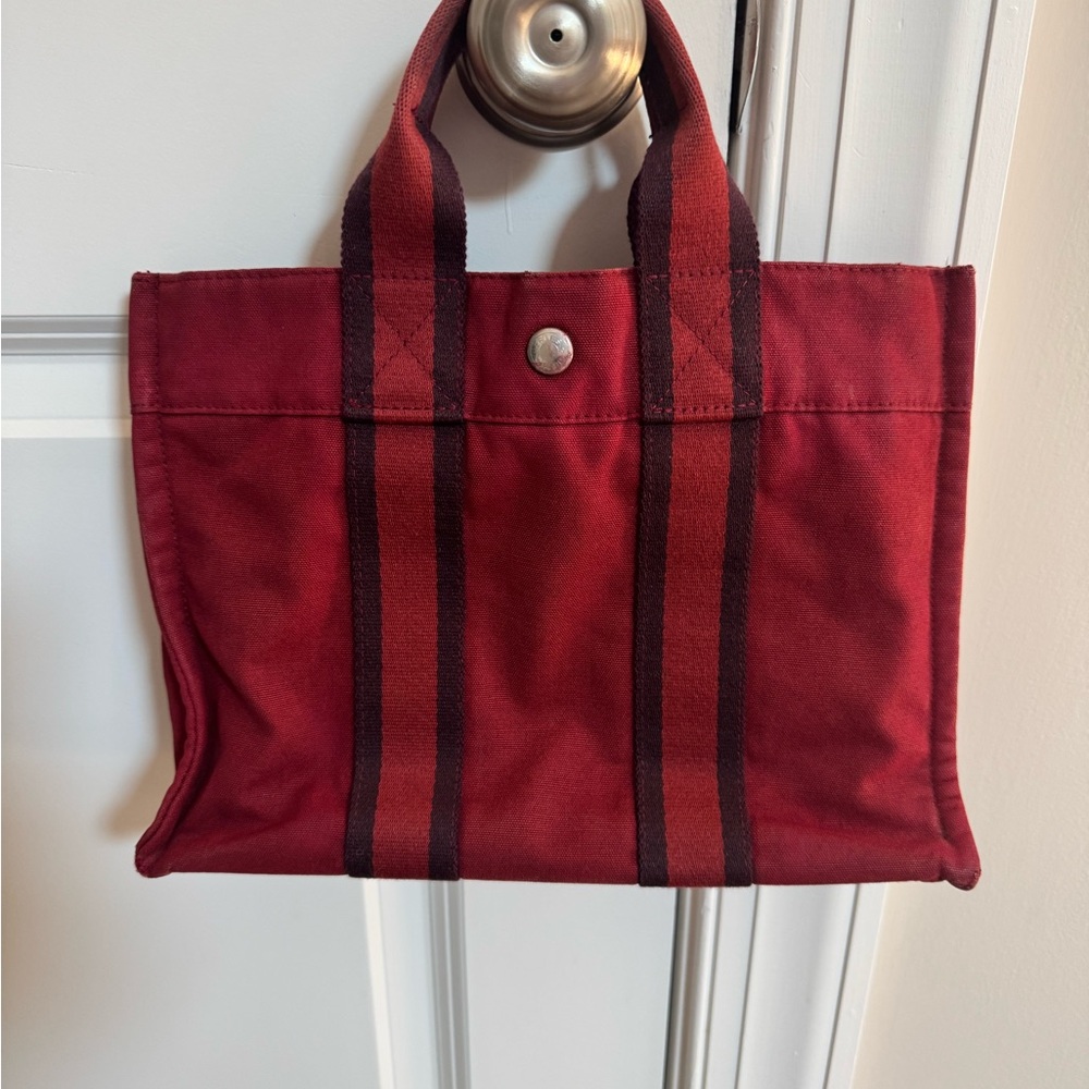 Hermes Red Tote Bag